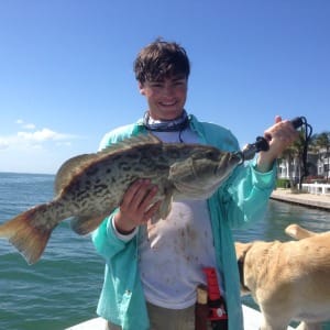 Charlie, Grouper, 6-22-14, Redfish Pass, Drift Along South Seas Island Resort.
