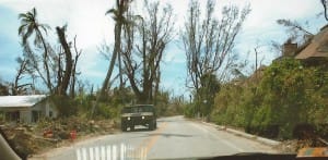 Hurricane Charley 10 Year Anniversary, National Guard Humvee, Captiva Drive, 8-13-04.