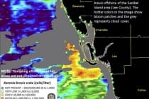 Sanibel Red Tide Status Map (October 24, 2014), Source - FWC.