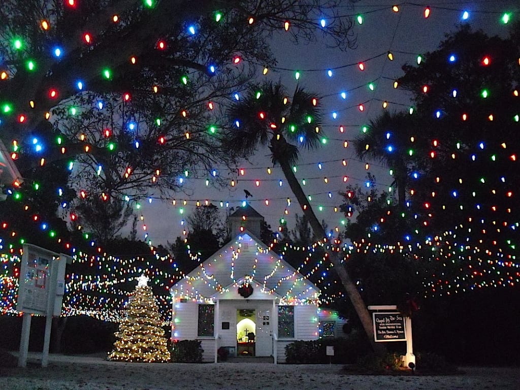 Captiva Island Chapel By The Sea, Holiday Lights 2, Courtesy Of Chapel By The Sea.