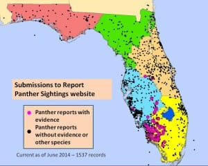Florida Panther Sightings, Sanibel, Graphic Credit FWC, Via Creative Commons.
