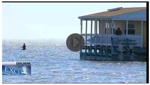 Unusual Paddle Wheeler Houseboat 3, Beached At Sanibel Causeway, 1-30-15. Image Courtesy Of NBC 2, Fort Myers.
