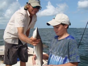 Joey, Charlie-Small-Blacktip, 1-9-15, Sanibel Rentals & Sanibel Fishing.