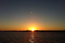 Sun Rising & Moon Setting, Sanibel Dark Sky Ordinance.