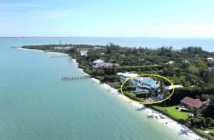 1253 Anhinga Lane, Sanibel Island, Aerial view, Courtesy Of Royal Shell Real Estate.