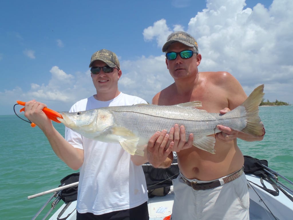 Sanibel Rentals, 4-12-15, Sanibel: Dan & Ben, Fingers O’Bannon Invitational Memorial Snook Tournament.