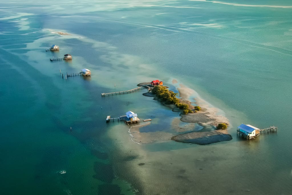 Sanibel Rentals, 4-18-15, Fish Shacks Of Pine Island Sound, Aerial View, Ron Mayhew.
