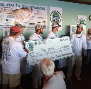 Doc Ford's Team, 3rd Place, 2015 "Ding Darling" & Doc Ford's Tarpon Tournament, 5-9-15.