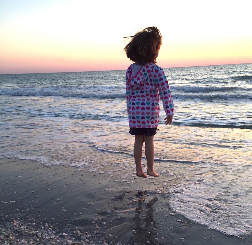 Emma, Sunset, Mucky Duck, Captiva Island, Jumping For Joy!