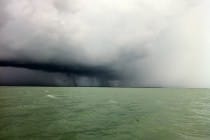 Storm rolling in across the bay toward Captiva Island, Charlie Landon, June 28, 2011.