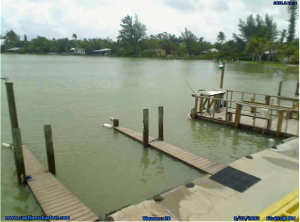 High Tide From Storm Push, Castaways Marina, Sanibel Island, Charlie Landon, January 2016.