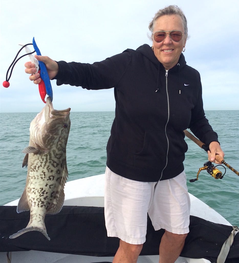 Jean, Grouper , Catch & Release, Structure, Offshore of Blind Pass, Sanibel Fishing, 1-22-16.
