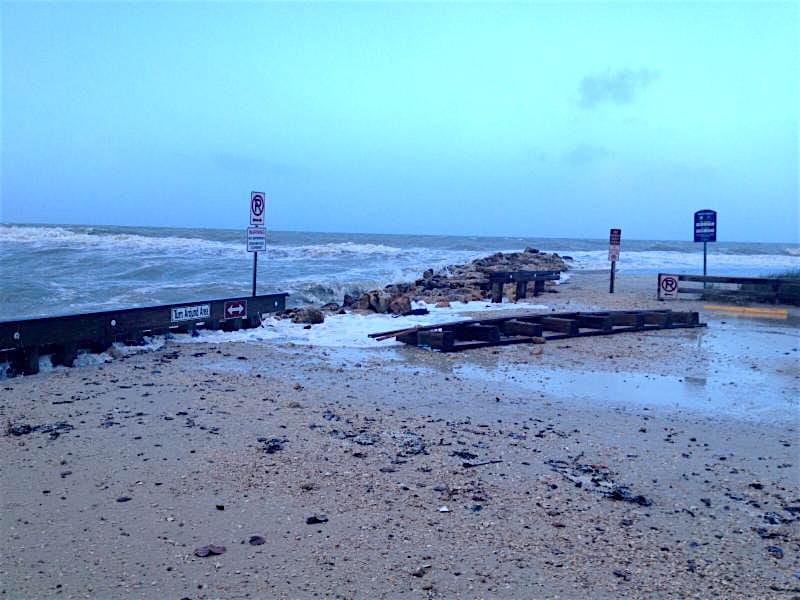 Turner Beach On Sunday, January 17th, Following The Storm.