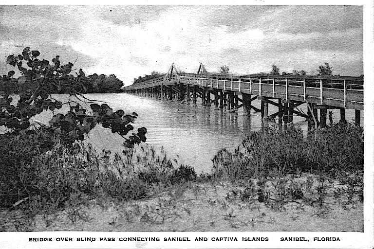 Blind Pass Bridge, Historical View, Courtesy Of Captiva Historical Society.