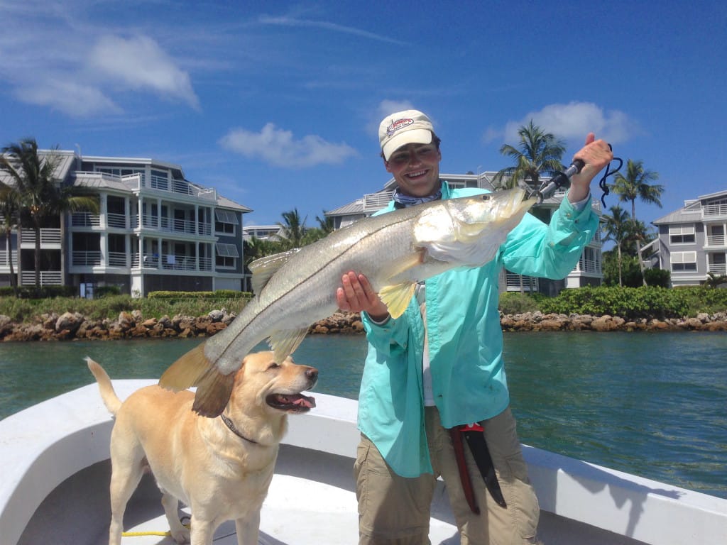 Charlie, Hank, Big Snook, 6-22-14, Happier Days, When There Was No Red Tide.