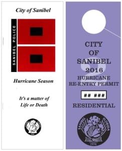 City Of Sanibel Hurricane 2016 Re-entry Pass, Residential. Courtesy Of City Of Sanibel.