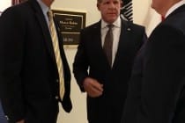 DC Meeting. Left to right- Sanibel's Congressman Curt Clawson, Sanibel Mayor Kevin Ruane, and Fort Myers Mayor Randy Henderson, Courtesy Of City Of Sanibel.