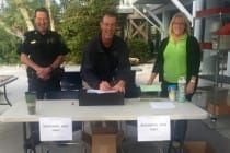 2016 Sanibel Hurricane Re-Entry Passes Now Available. (Left to Right- Lt. William Dalton, Lance Henninger, Jane Cechman), Photo Courtesy Of City Of Sanibel.