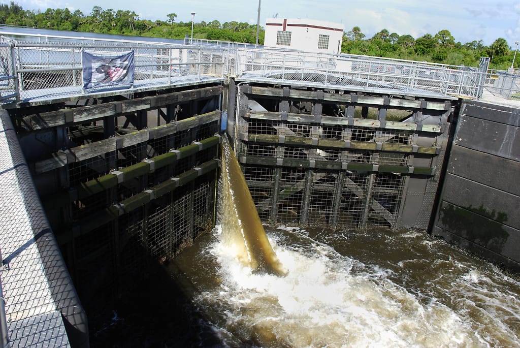 Brown Water, St. Lucie River Locks, Via Creative Commons, RCPhotojournalist.