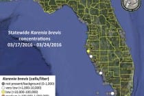 Sanibel, Florida Red Tide Status Map, 3-25-16, Courtesy Of FWC, Florida Red Tide Report.