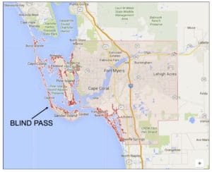 Blind Pass Map, Courtesy Of Blind Pass Inlet Management Study.