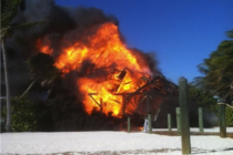 File Photo: House Fire North Captiva, February 17, 2013, Sanibel & Captiva Islands & Fort Myers Charters & Fishing Guide Service.