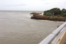 Water Ripping Out Of Bay Through Blind Pass, Hurricane Irma, Sanibel & Captiva, 9 AM/E Update, September 10, 2017.